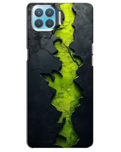 Чехол для OPPO A73 с картинкой «Салатовый разлом скалы»
