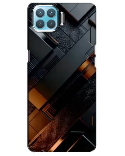Чехол для OPPO A73 с картинкой «Черные геометрические блоки»