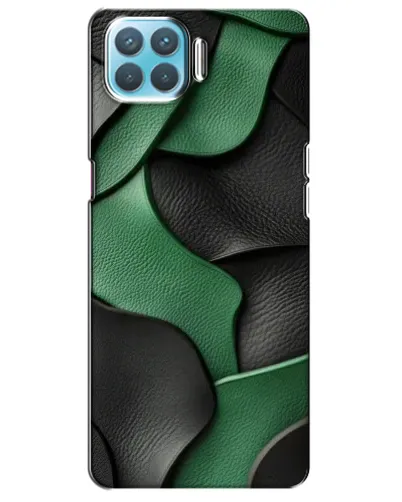 Чехол для OPPO A73 с картинкой «Зеленые кожаные волны»