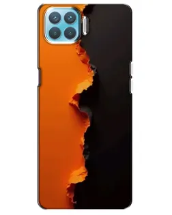 Чехол для OPPO A73 с картинкой «Оранжевый разлом»