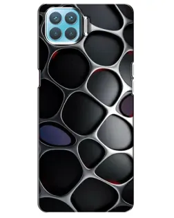 Чехол для OPPO A73 с картинкой «Объемная темная решетка»
