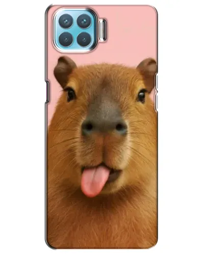Чехол для OPPO A73 с картинкой «Капибара с языком»