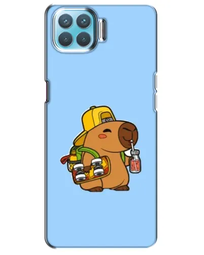 Чехол для OPPO A73 с картинкой «Капибара на скейте»