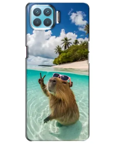 Чехол для OPPO A73 с картинкой «Капибара на море»