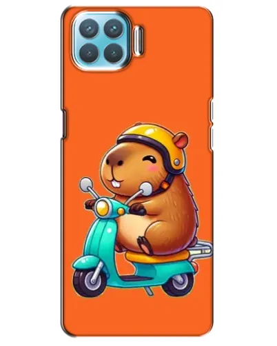 Чехол для OPPO A73 с картинкой «Капибара на скутере»