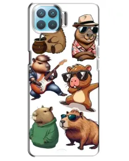 Чехол для OPPO A73 с картинкой «Крутые капибары музыканты»