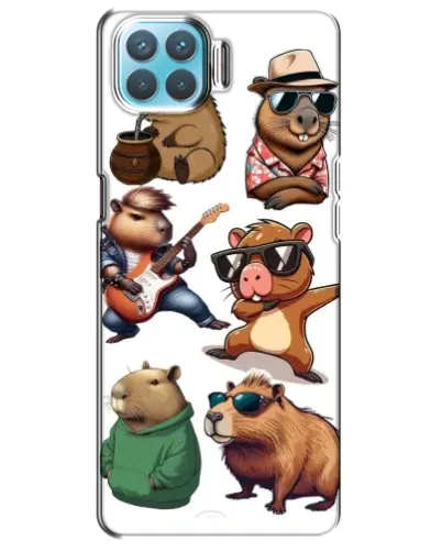 Чехол для OPPO A73 с картинкой «Крутые капибары музыканты»