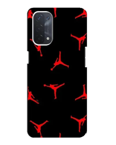 Чехол для OPPO A74 (5G) с картинкой «Jordan Red Pattern»