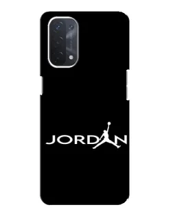 Чехол для OPPO A74 (5G) с картинкой «Jordan White Logo»