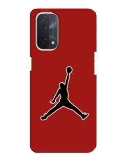 Чехол для OPPO A74 (5G) с картинкой «Jordan Red Back»