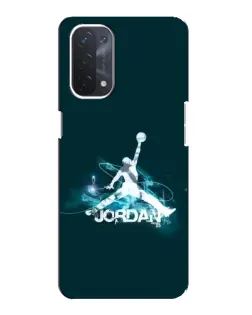 Чехол для OPPO A74 (5G) с картинкой «Jordan Blue Fire»