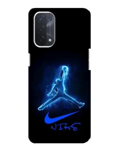 Чехол для OPPO A74 (5G) с картинкой «Jordan Neon Blue»