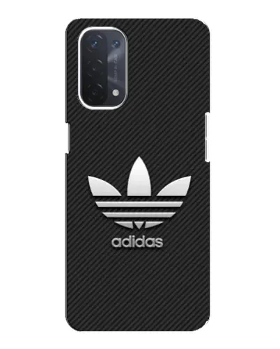 Чехол для OPPO A74 (5G) с картинкой «Adidas Карбоновая текстура»