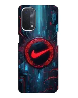 Чехол для OPPO A74 (5G) с картинкой «Техногенный стиль Nike»