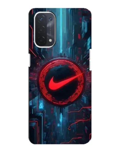 Чехол для OPPO A74 (5G) с картинкой «Техногенный стиль Nike»