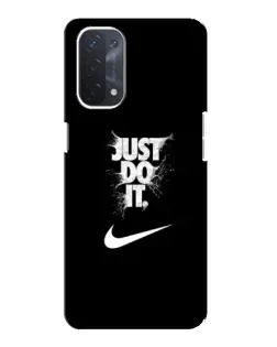 Чехол для OPPO A74 (5G) с картинкой «Текстовый принт Nike»