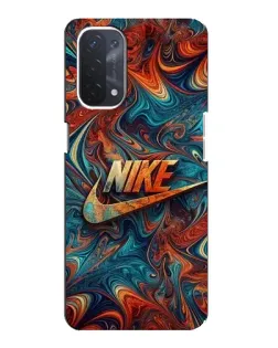 Чехол для OPPO A74 (5G) с картинкой «Nike в абстракции»