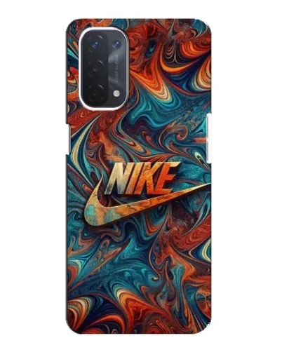 Чехол для OPPO A74 (5G) с картинкой «Nike в абстракции»