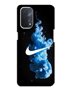 Чехол для OPPO A74 (5G) с картинкой «Nike и синий дым»
