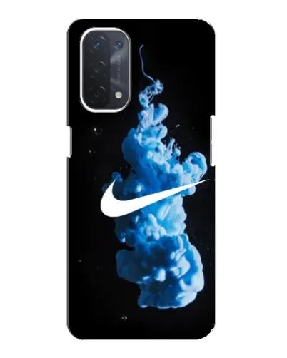 Чехол для OPPO A74 (5G) с картинкой «Nike и синий дым»