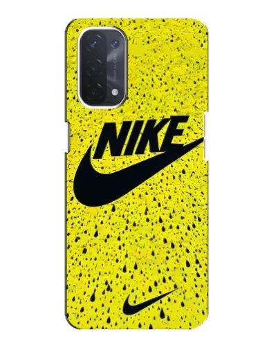 Чехол для OPPO A74 (5G) с картинкой «Желтый текстурный Nike»