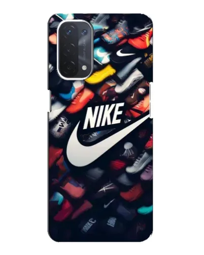Чехол для OPPO A74 (5G) с картинкой «Коллекция кроссовок Nike»