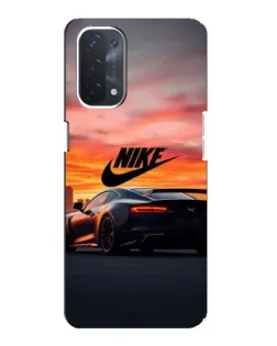 Чехол для OPPO A74 (5G) с картинкой «Nike и суперкар»