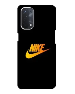 Чехол для OPPO A74 (5G) с картинкой «Золотой логотип Nike»
