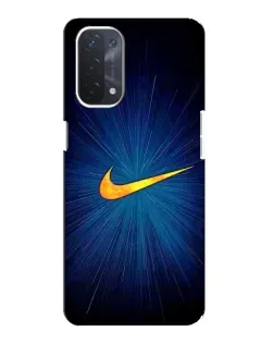 Чехол для OPPO A74 (5G) с картинкой «Синий пульс Nike»