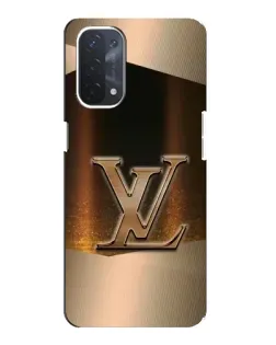 Чехол для OPPO A74 (5G) с картинкой «LV — золотое сияние»