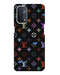 Чехол для OPPO A74 (5G) с картинкой «Цветная монограмма LV»