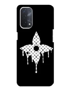 Чехол для OPPO A74 (5G) с картинкой «Цветочная монограмма»