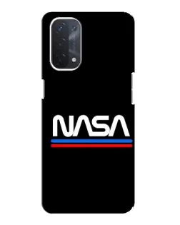 Чехол для OPPO A74 (5G) с картинкой «NASA — классика Red Blue»