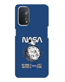 Чехол для OPPO A74 (5G) с картинкой «NASA — лунная миссия»