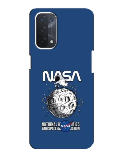 Чехол для OPPO A74 (5G) с картинкой «NASA — лунная миссия»