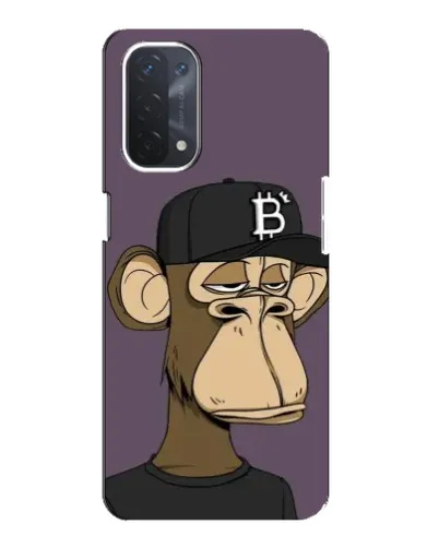 Чехол для OPPO A74 (5G) с картинкой «Bored Ape в кепке»