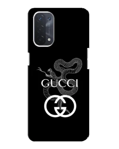 Чехол для OPPO A74 (5G) с картинкой «Gucci — серебряная змея»