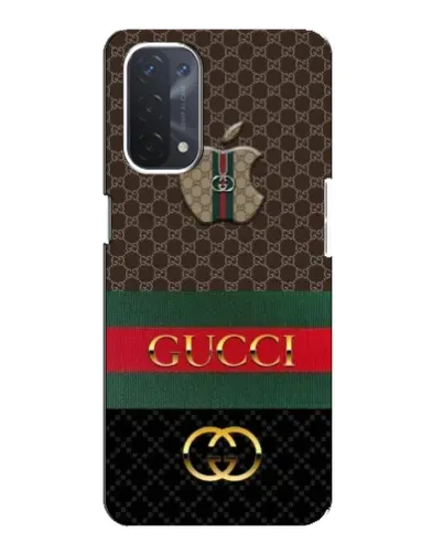 Чехол для OPPO A74 (5G) с картинкой «Gucci — брендированный десерт»