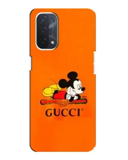 Чехол для OPPO A74 (5G) с картинкой «Микки Маус Gucci — оранж» Чехол для OPPO A74 (5G) с картинкой «Микки Маус Gucci — оранж»