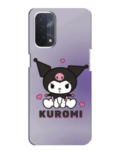 Чехол для OPPO A74 (5G) с картинкой «Kuromi — фиолетовый арт»