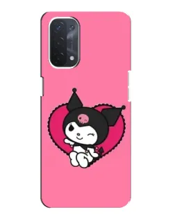 Чехол для OPPO A74 (5G) с картинкой «Kuromi — любовь в сердце»