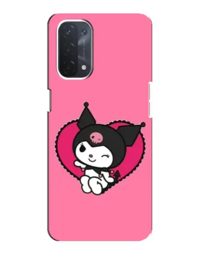 Чехол для OPPO A74 (5G) с картинкой «Kuromi — любовь в сердце»
