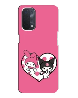 Чехол для OPPO A74 (5G) с картинкой «Kuromi и My Melody»