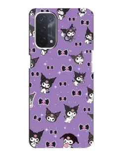 Чехол для OPPO A74 (5G) с картинкой «Kuromi — паттерн»