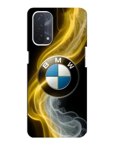 Чехол для OPPO A74 (5G) с картинкой «Золотистый дым BMW»