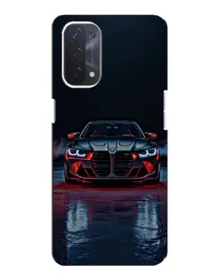 Чехол для OPPO A74 (5G) с картинкой «BMW на мокрой дороге»