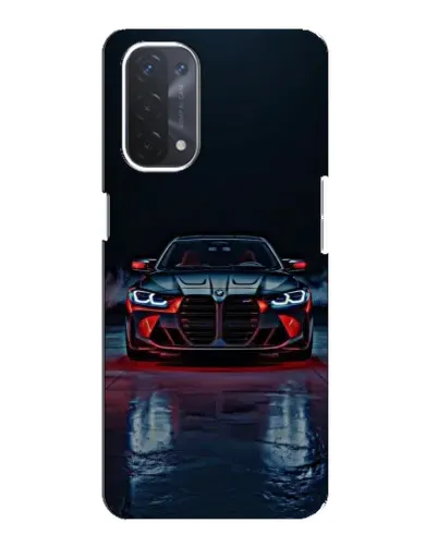 Чехол для OPPO A74 (5G) с картинкой «BMW на мокрой дороге»