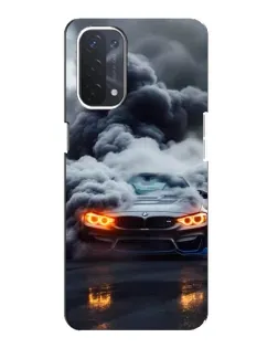 Чехол для OPPO A74 (5G) с картинкой «BMW в дыму»