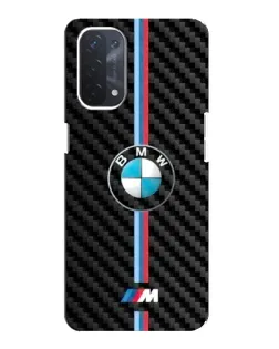 Чехол для OPPO A74 (5G) с картинкой «Эмблема BMW и карбон»