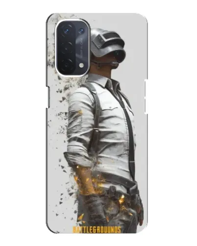 Чехол для OPPO A74 (5G) с картинкой «PUBG — боец в пыли»